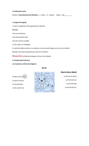 Respuestas Poema Profe Viviana (Octubre)