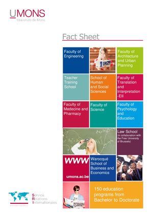 Fact Sheet UMONS