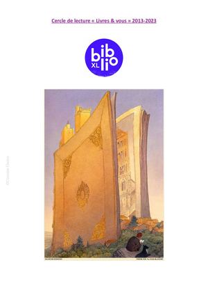 Livres recommandés par le Cercle de lecture Adultes 2013-2023