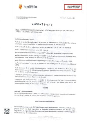 ARR 23 518 à ARR 23 521