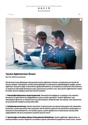 Yazılım Eğitimlerinin ÖNemi – Kod Akademi