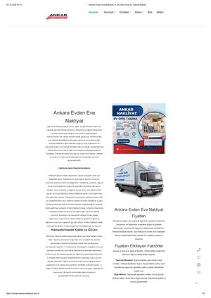 Ankara Nakliyat Evden Eve Taşımacılık