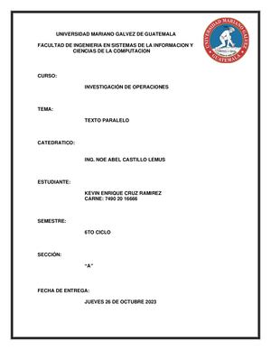 Proyecto Texto Paralelo Kevin Enrique Cruz Ramírez 7490 20 16666