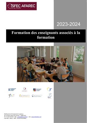 Brochure De Présentation De La Formation Des Eaf, 2023, 2024