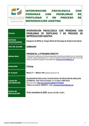 2023 11 10 Intervención Psicológica Problemas De Fertilidad Y Proceso Reproducción Asistida V1