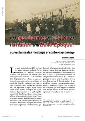 4 Rhpg8 Les Gendarmes Et L'essor De L'aviation Lopez