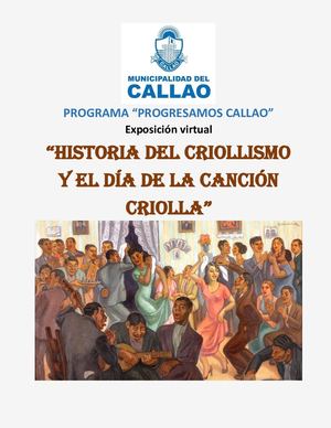 Libro "HISTORIA DEL CRIOLLISMO Y EL DÍA DE LA CANCIÓN CRIOLLA"