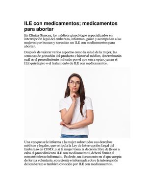 Ile Con Medicamentos; Medicamentos Para Abortar