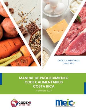 Manual Codex Alimentarius 1era Edición 2023