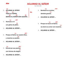 Neocantos - Aclamad Al Señor