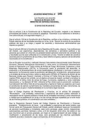 Acuerdo Ministerial 145