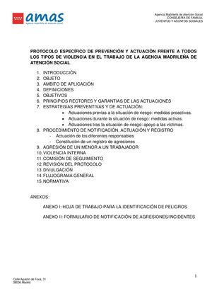 Protocolo Violencia En El Trabajo AMAS