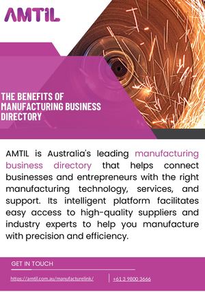 The Benefits Of Manufacturing Business Directory