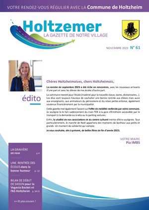 Gazette Holtzheim N° 61 Novembre 2023