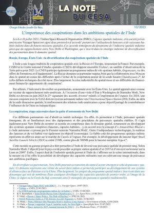 LA NOTE DU CESA N°531