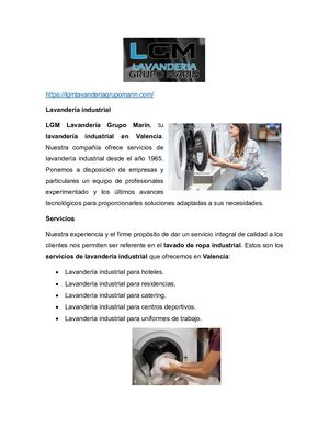 LGM Lavandería Grupo Marín | Lavandería industrial en Valencia