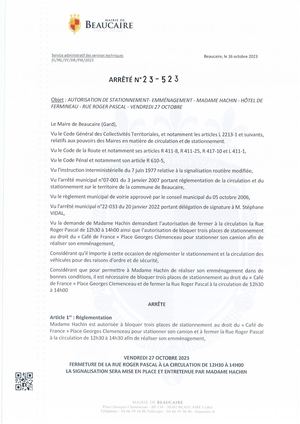 ARR 23 523 à 23 528