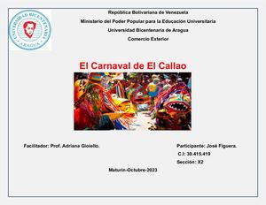 El Carnaval Del Callao Actividad Ii