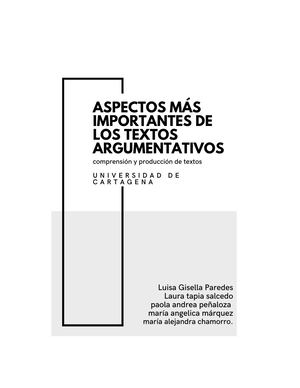 Aspectos Más Importantes Sobre Los Textos Argumentativos