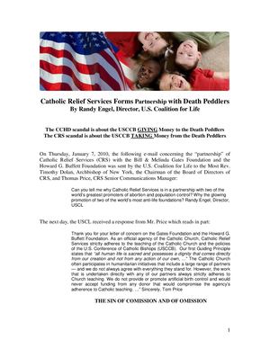 Catholic Relief Services Forms Partnership with Death Peddlers