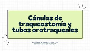 Cartilla Cánulas, Endocanulas Y Tubos Orotraqueales