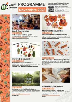 Programme Mde Novembre 2023