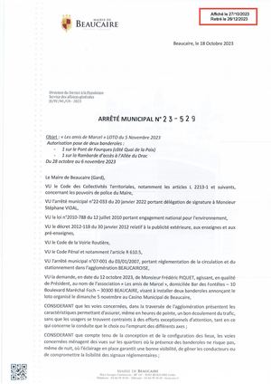 Arr 23 529 à 23 534