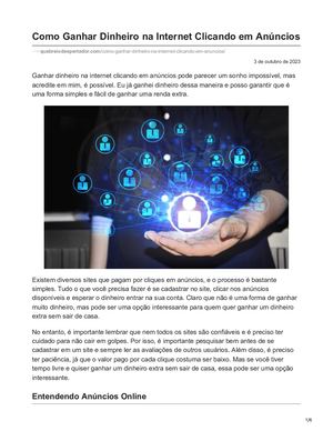 Como Ganhar Dinheiro na Internet Clicando em Anúncios