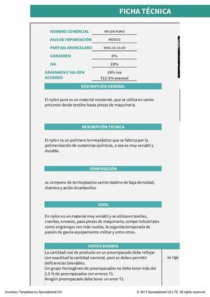 Ficha Tecnica Nylon Y Aspiradora 2