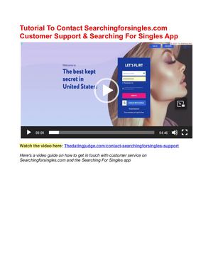 Searchingforsingles com Customer Support: How To Contact Searching For Singles Customer Service