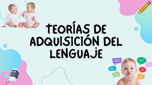 Teorías De Adquisición Del Lenguaje