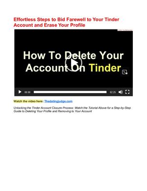 Tinder Delete Account: How To Delete Your Tinder Account & Remove Your Profile From The App