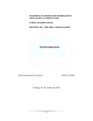 Texto Paralelo Algebra Lineal