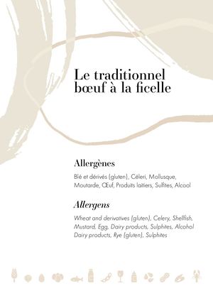 Allergenes Boeuf Ficelle