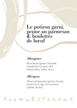 Allergenes Potiron Garni