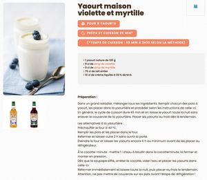 Yaourt Violette&myrtille .