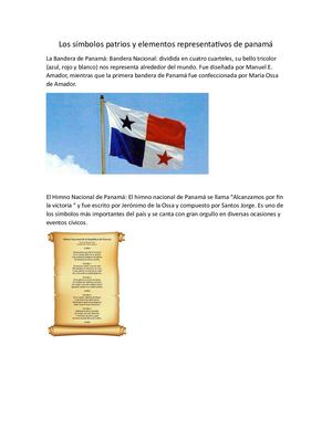 Los Símbolos Patrios Y Elementos Representativos De Panamá