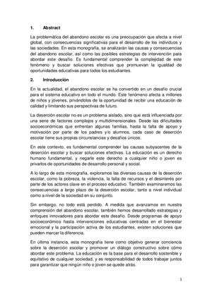 Monografia Desercion Escolar