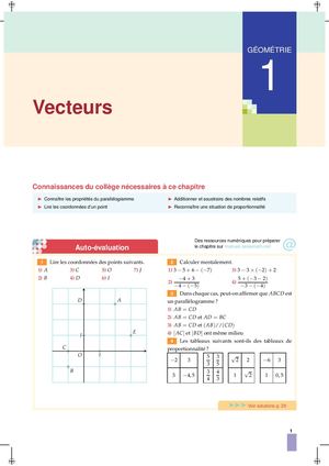 Vecteurs Pour La Seconde C