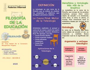 TRIPTICO - TELEOLOGÍA