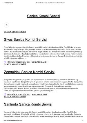 Sanica Kombi Servisi – En Yakın Sanica Kombi Servisi