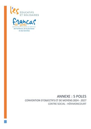 Centre Social Hérimoncourt - Une organisation en 5 poles