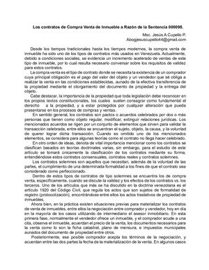 Articulo Contrato De Venta