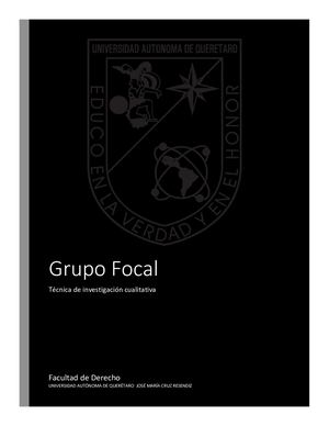 Técnica Grupo Focal