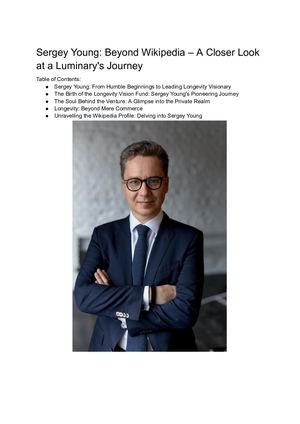 Wikipedia Describes a Phenomenon of Sergey Young