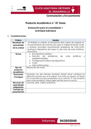 Conmutación Y Enrutamiento P.A 1