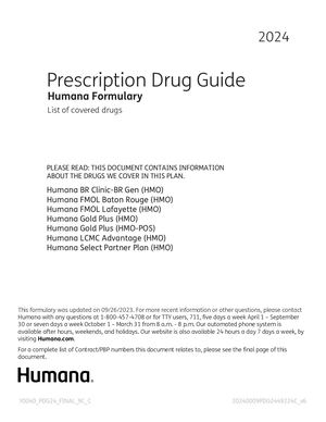 Humana Gold - Prescription Drug Guide 2024