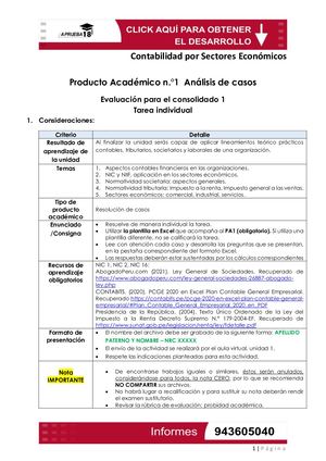 Contabilidad Por Sectores Económicos P.A 1