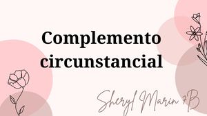 Oraciones con complemento circunstancial