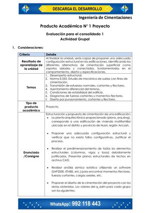 Ingeniería De Cimentaciones Pa1